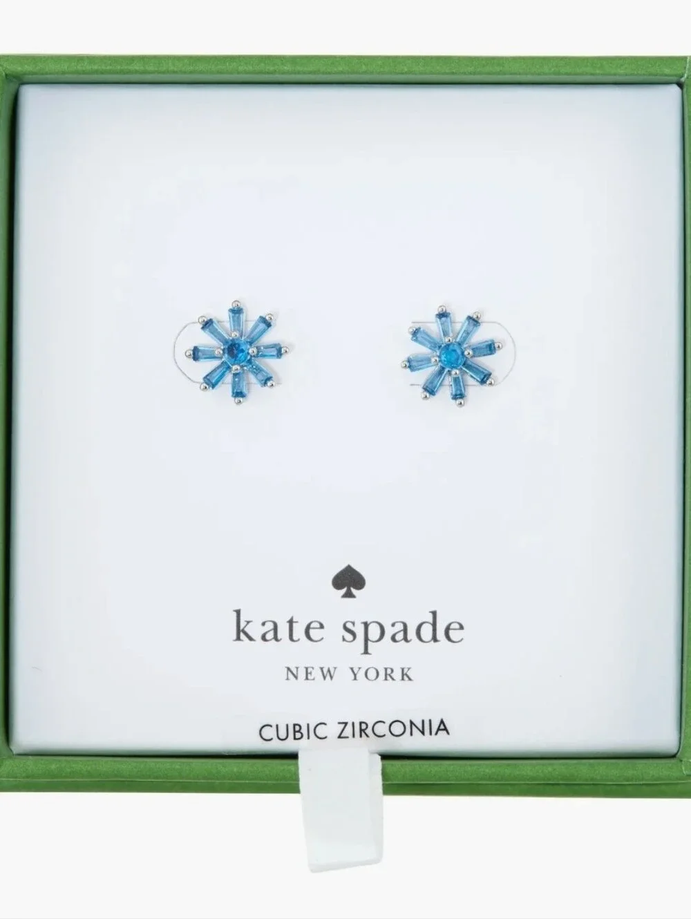 💙▪️kate spade▪️ Blue/ Silver floral stud Mini Flower  earrings